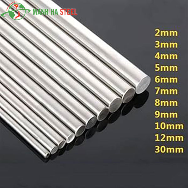 Tròn trơn láp đặc inox phi 6ly