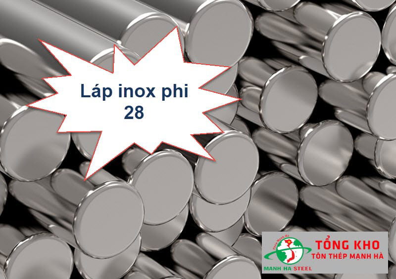 Tròn trơn láp đặc inox phi 28ly