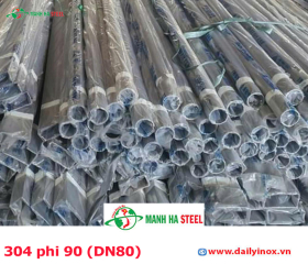 Bảng Báo Giá Ống inox 304 phi 90 (DN80)