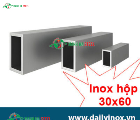 Hộp Inox Chữ Nhật 30.0x60.0mm - Đại lý Inox Mạnh Hà Kèm Bảng Giá