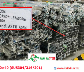 Bảng Báo Giá Hộp INOX 20×40 (SUS304/316/201)