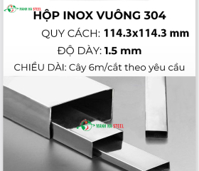 Hộp inox vuông trang trí 114.3x114.3