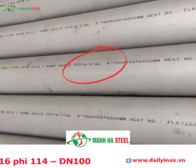 Bảng Báo Giá Ống inox 316 phi 114 – DN100