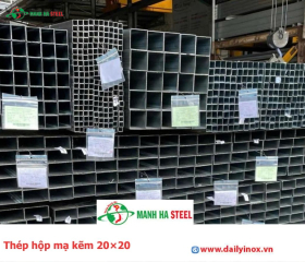 Thép hộp mạ kẽm 20×20