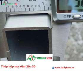 Thép hộp mạ kẽm 30×30