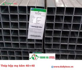 Thép hộp mạ kẽm 40×40