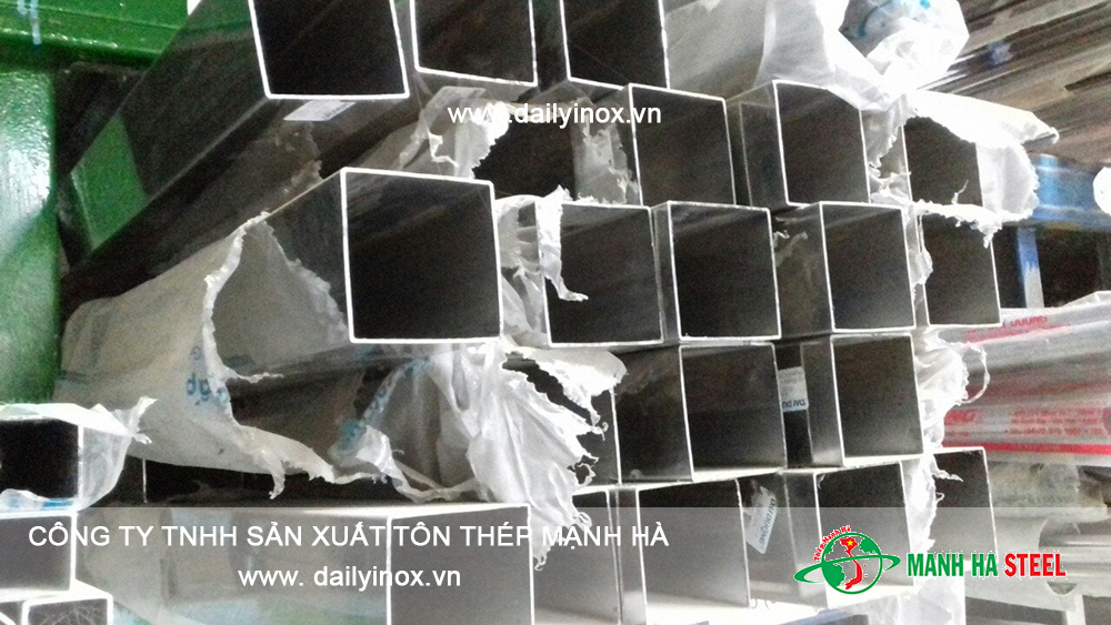 Hộp inox vuông công nghiệp 8x8 - Đại lý inox Mạnh Hà