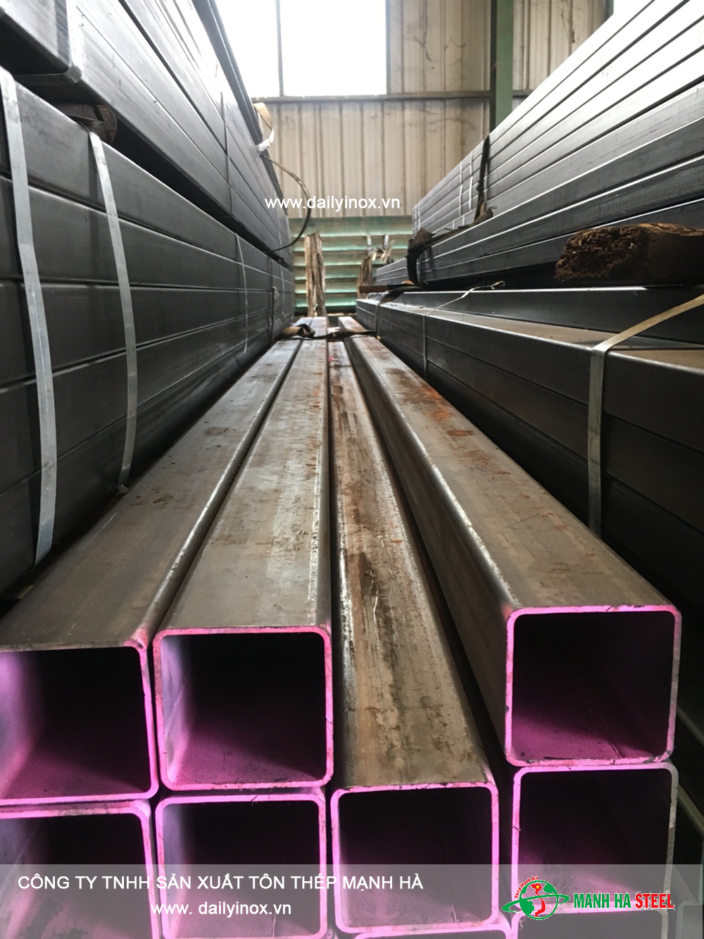 Hộp inox vuông công nghiệp 101.6x101.6 - Đại lý inox Mạnh Hà