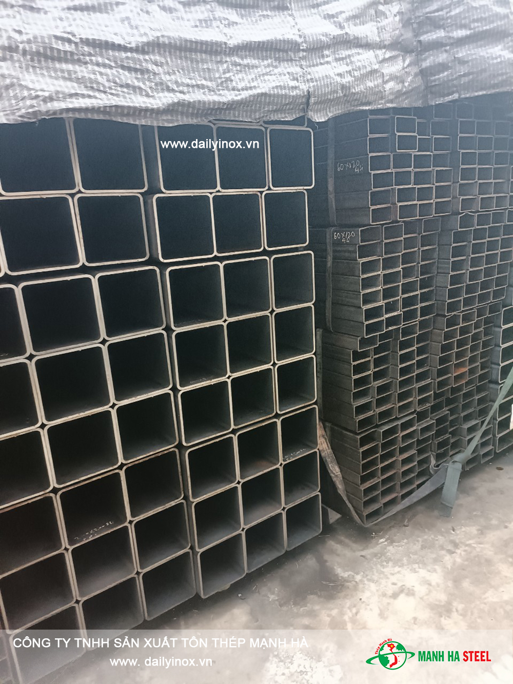 Hộp inox vuông công nghiệp 48x48 - Đại lý inox Mạnh Hà