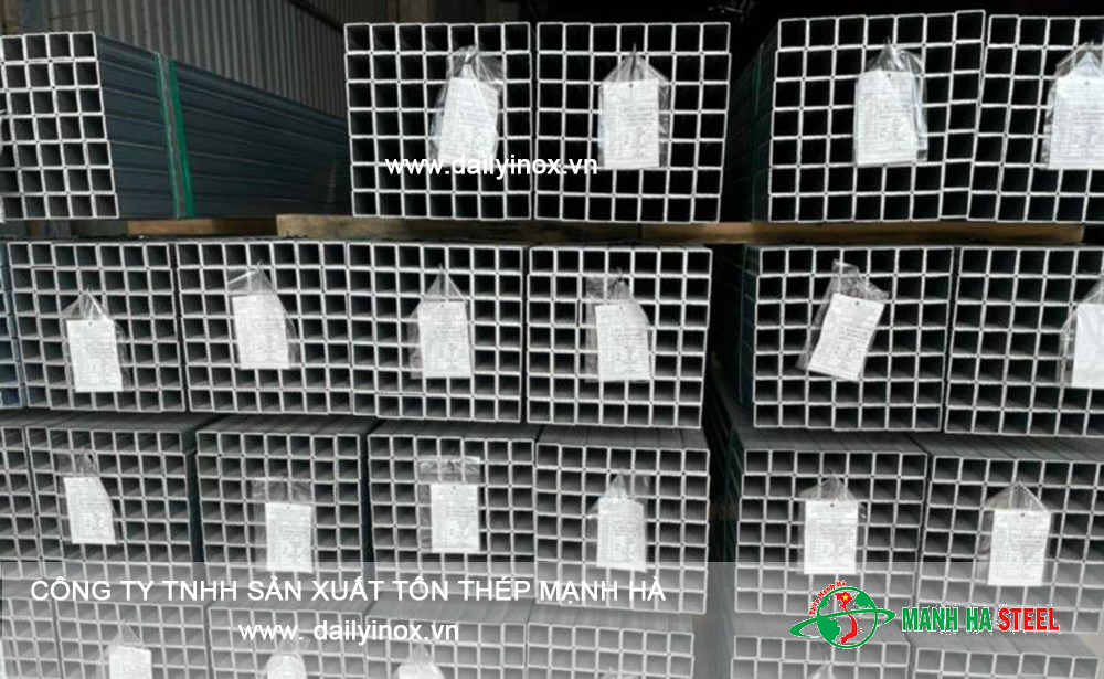 Hộp inox vuông công nghiệp 40x40 - Đại lý inox Mạnh Hà